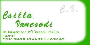 csilla vancsodi business card